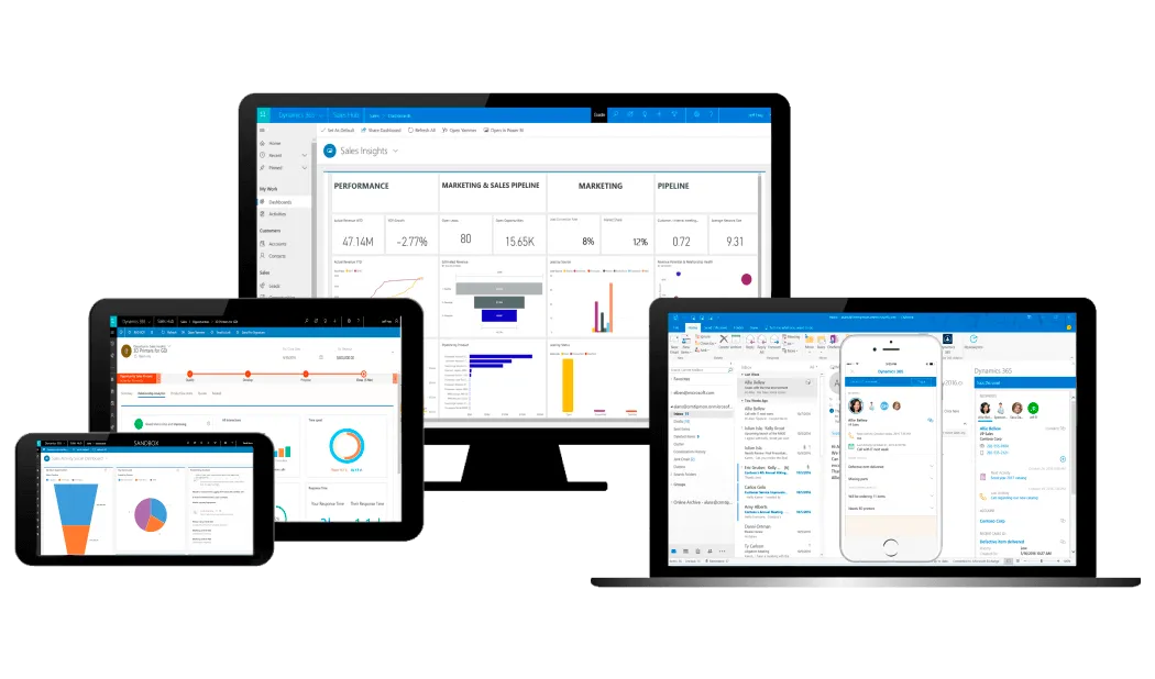 Dynamics 365 on desktop, tablet and mobile